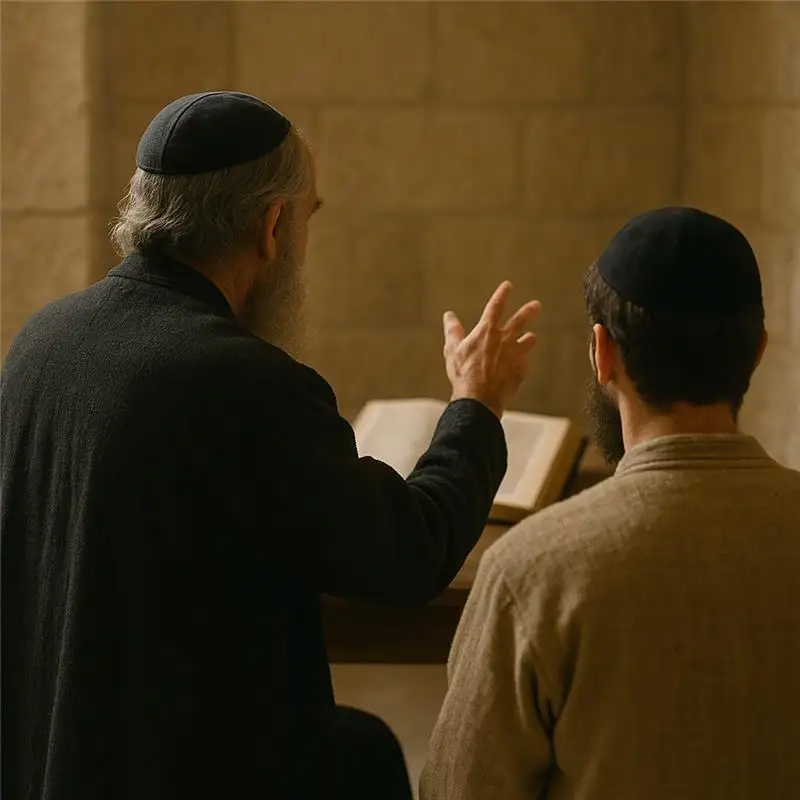 Rabbi Akiva teaching Rabbi Meir