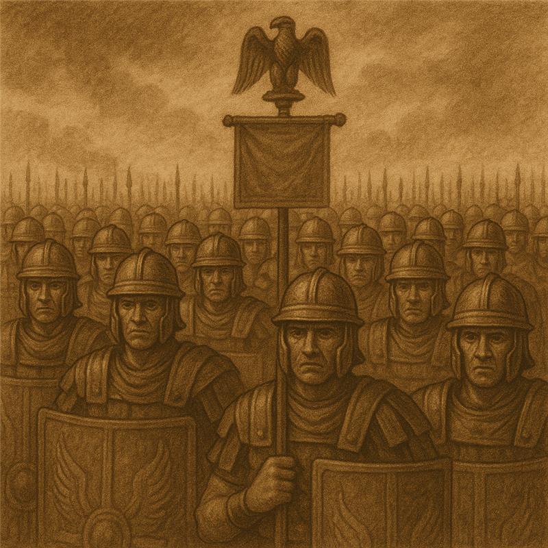 Roman legions enforcing anti-Jewish decrees
